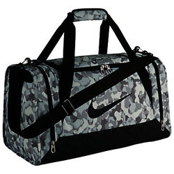 Nike Brasilia 6 Graphic Training Duffel Bag, White/Black